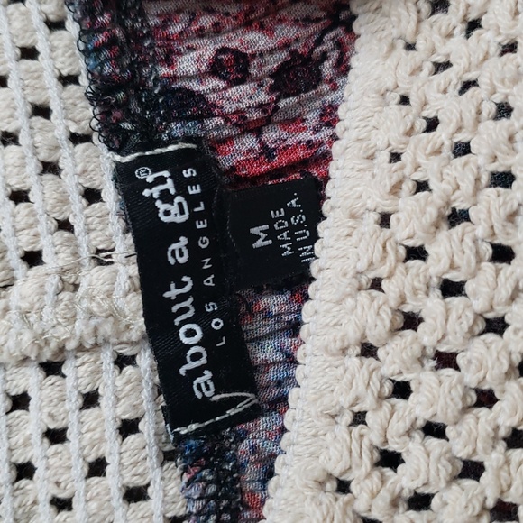 About A Girl Bohemian Patterned Wide-Leg Pants Size M - Picture 5 of 12